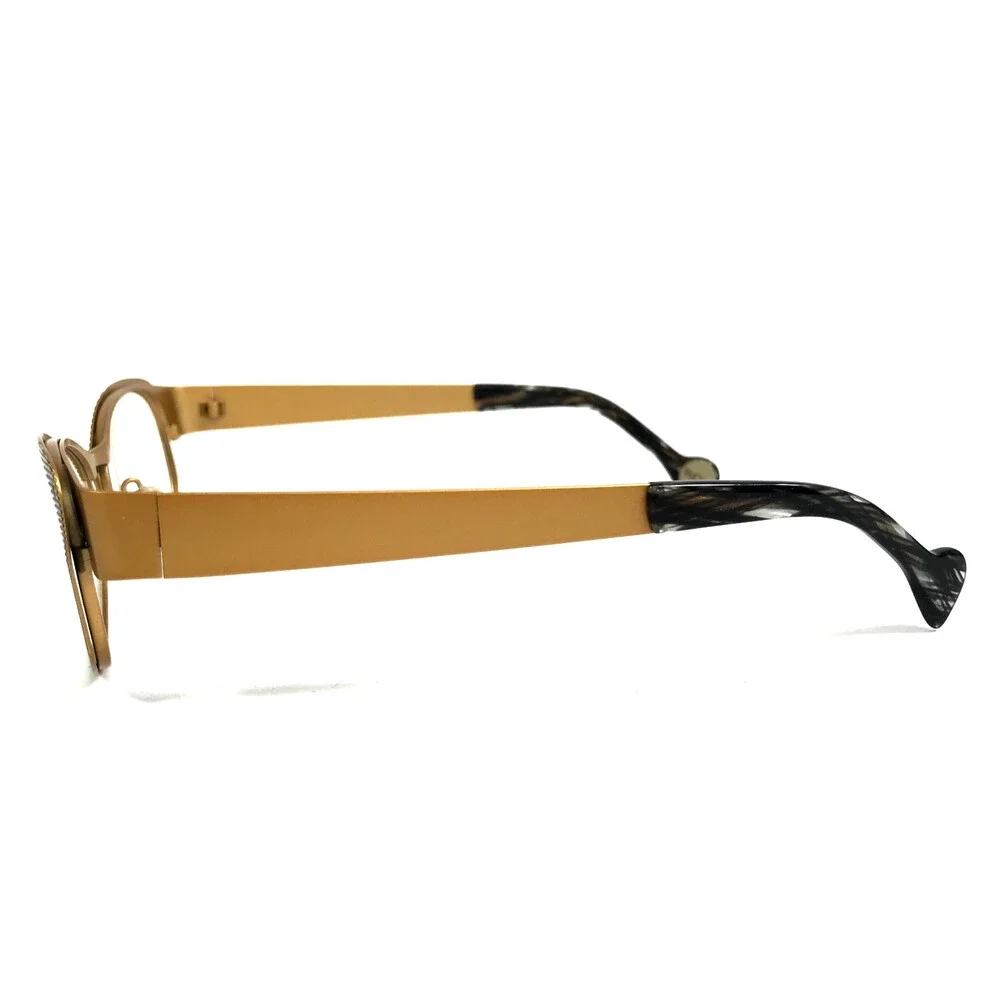 BOZ Eyeglasses Frames WENDY 0051 Black Striped Gold Cat Eye Full Rim 52-16.5-135